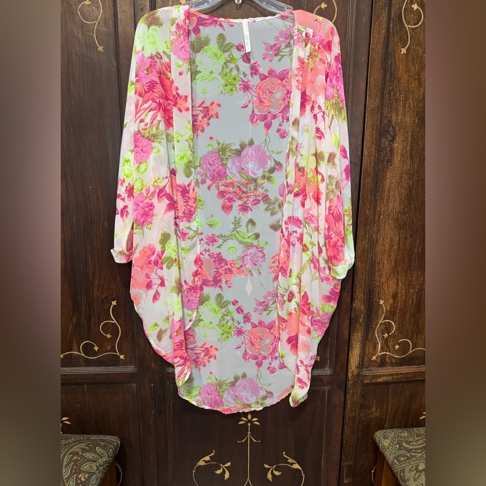 Floral Sheer Kimono Cardigan